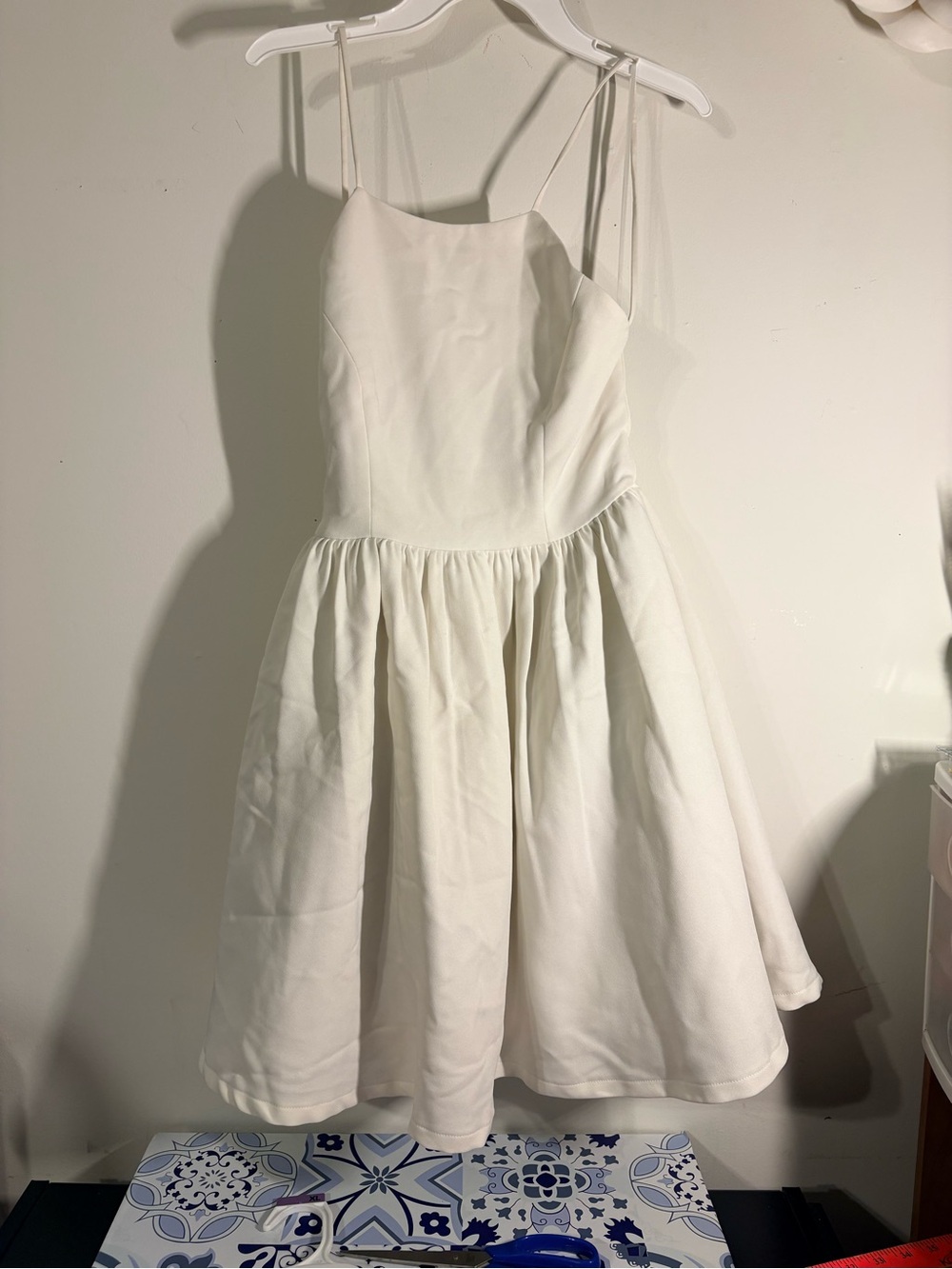 Lulu's White Spaghetti-Strap Party Dress